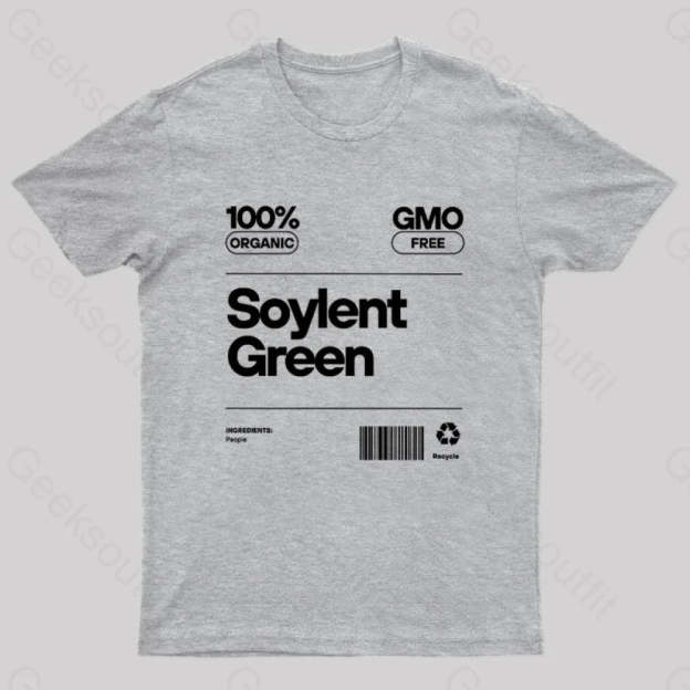 Soylent Green Tag Nerd T-Shirt Grey / S