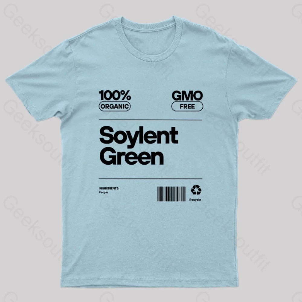 Soylent Green Tag Nerd T-Shirt Light Blue / S