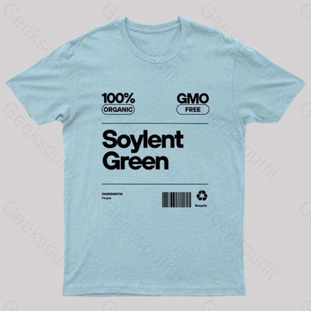 Soylent Green Tag Nerd T-Shirt Light Blue / S