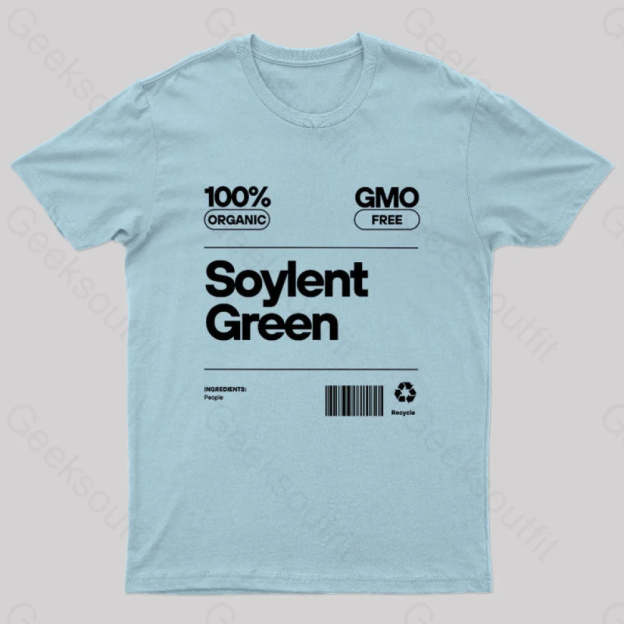 Soylent Green Tag Nerd T-Shirt Light Blue / S