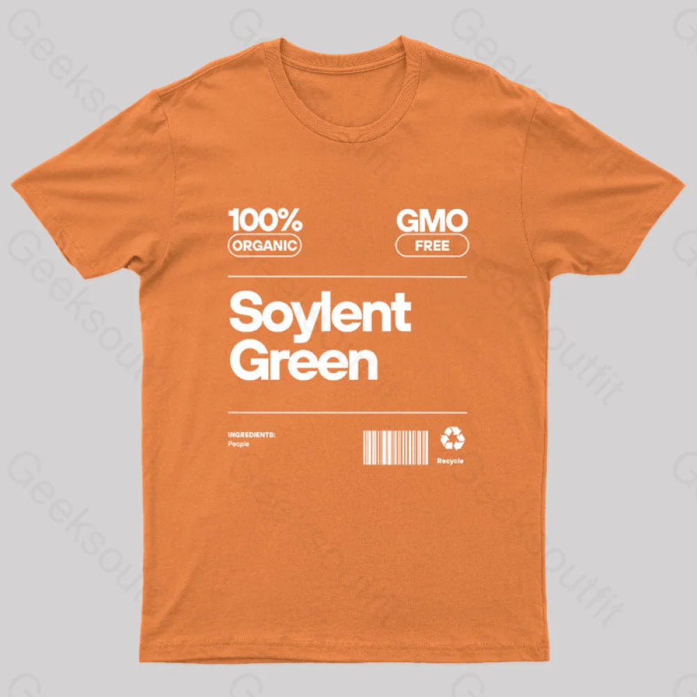 Soylent Green Tag Nerd T-Shirt Orange / S