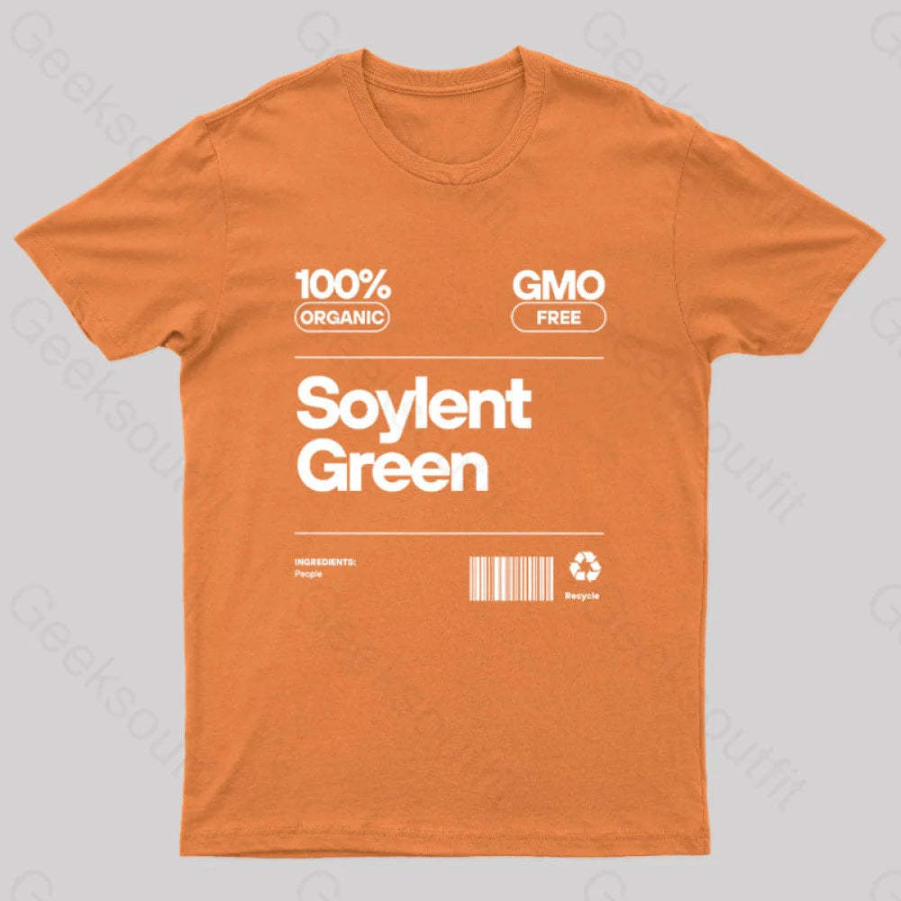 Soylent Green Tag Nerd T-Shirt Orange / S