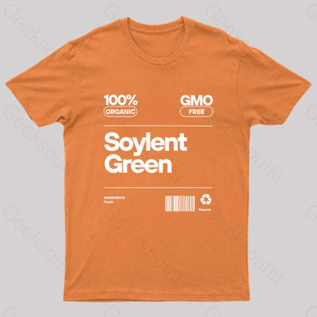 Soylent Green Tag Nerd T-Shirt Orange / S