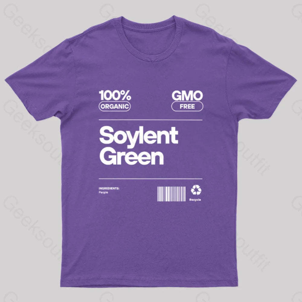 Soylent Green Tag Nerd T-Shirt Purple / S