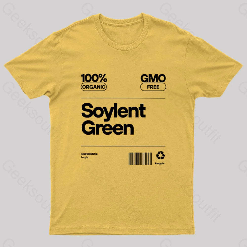 Soylent Green Tag Nerd T-Shirt Yellow / S
