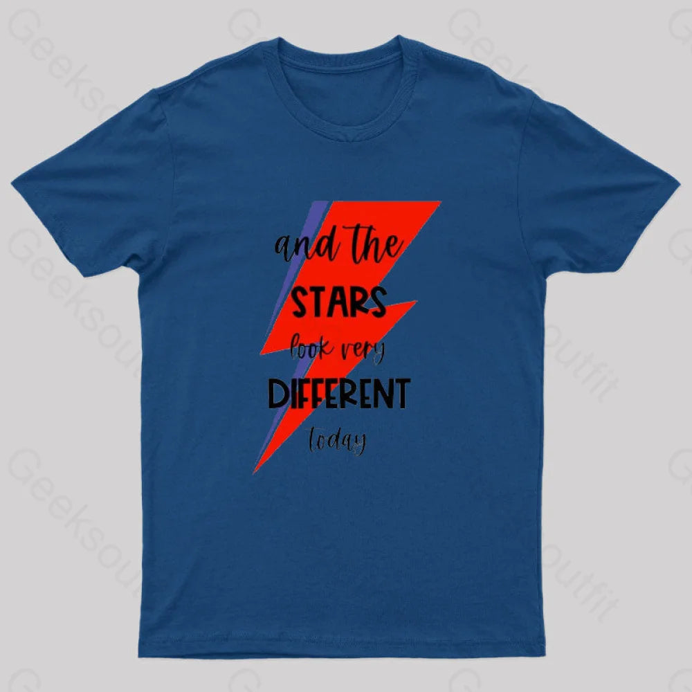 Space Oddity Rock Alternative T-Shirt Navy / S