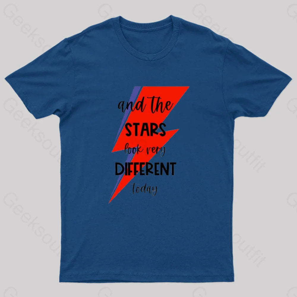 Space Oddity Rock Alternative T-Shirt Navy / S
