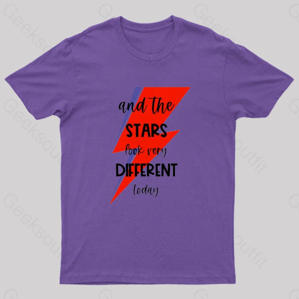 Space Oddity Rock Alternative T-Shirt Purple / S