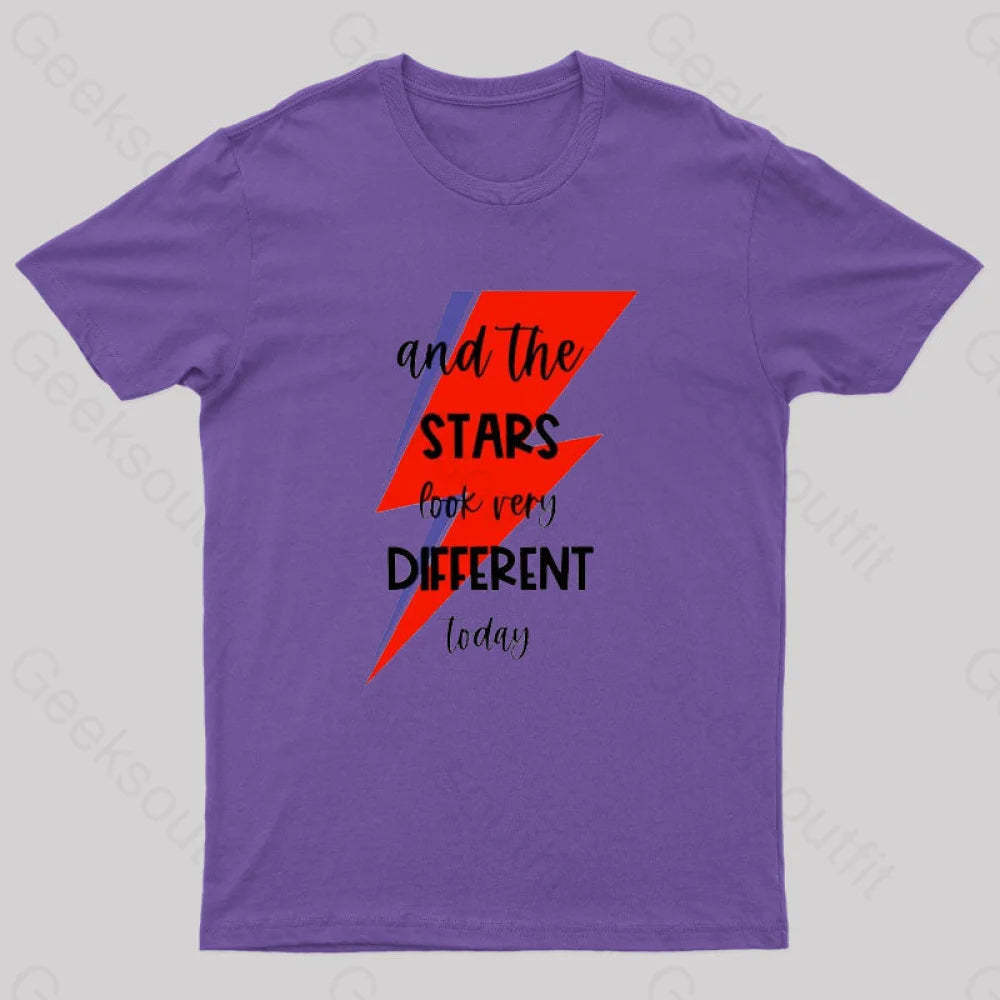 Space Oddity Rock Alternative T-Shirt Purple / S