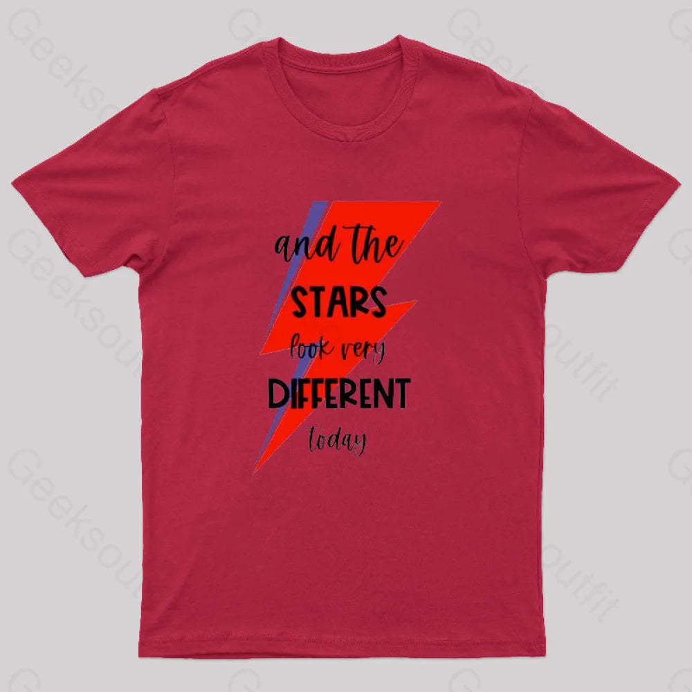 Space Oddity Rock Alternative T-Shirt Red / S