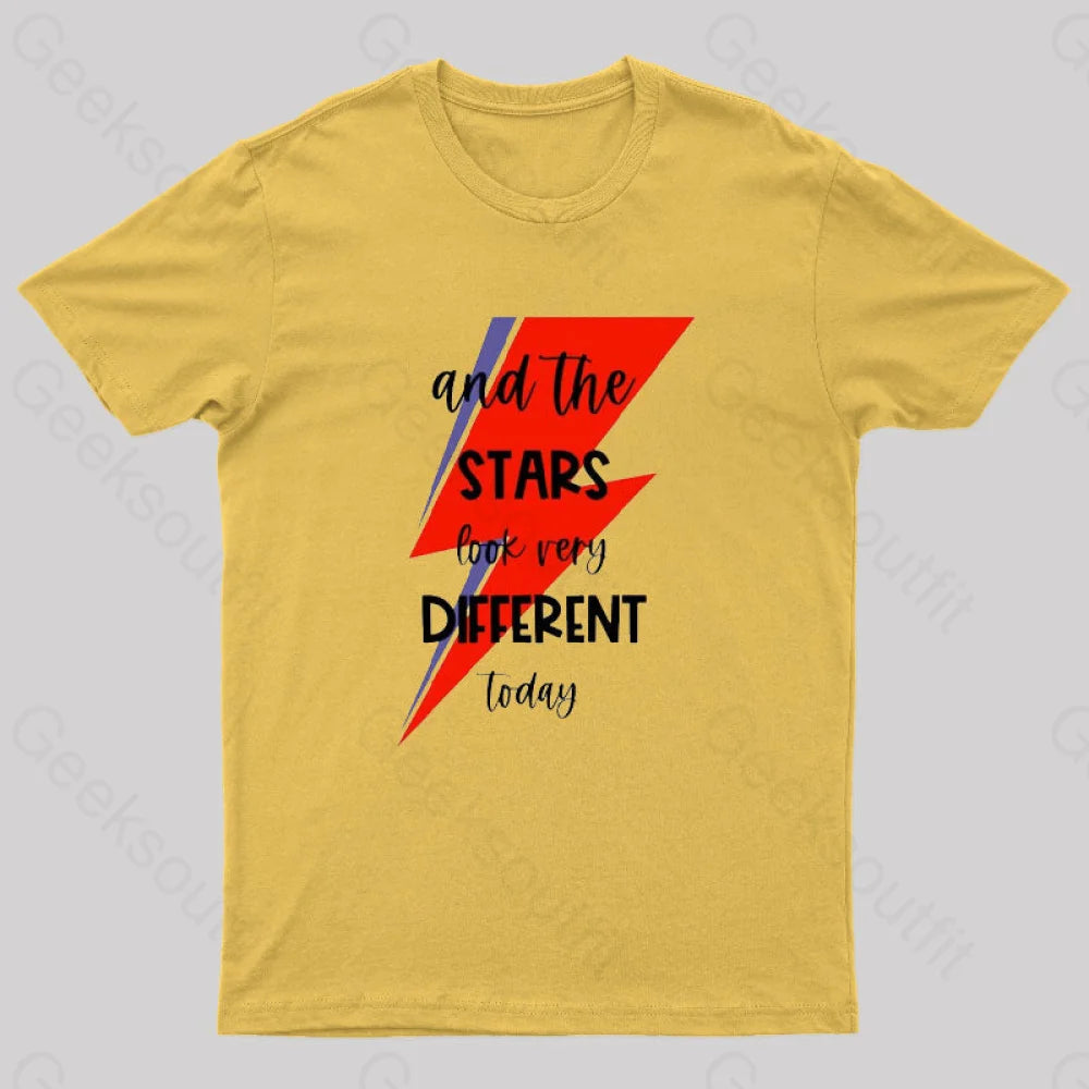 Space Oddity Rock Alternative T-Shirt Yellow / S