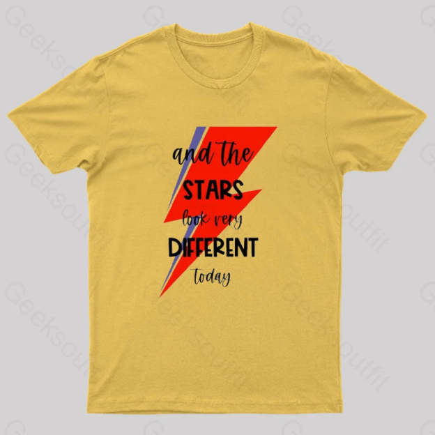 Space Oddity Rock Alternative T-Shirt Yellow / S