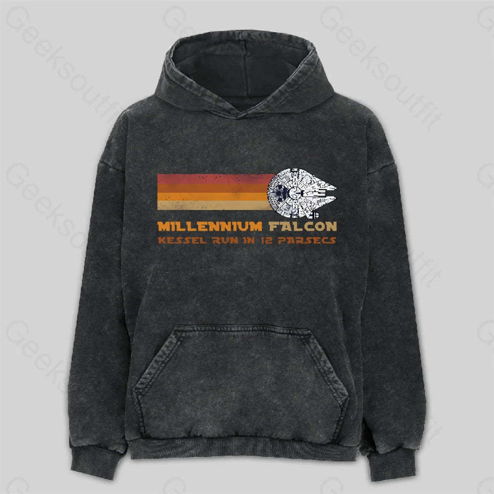 Space Ship Washed Hoodie M