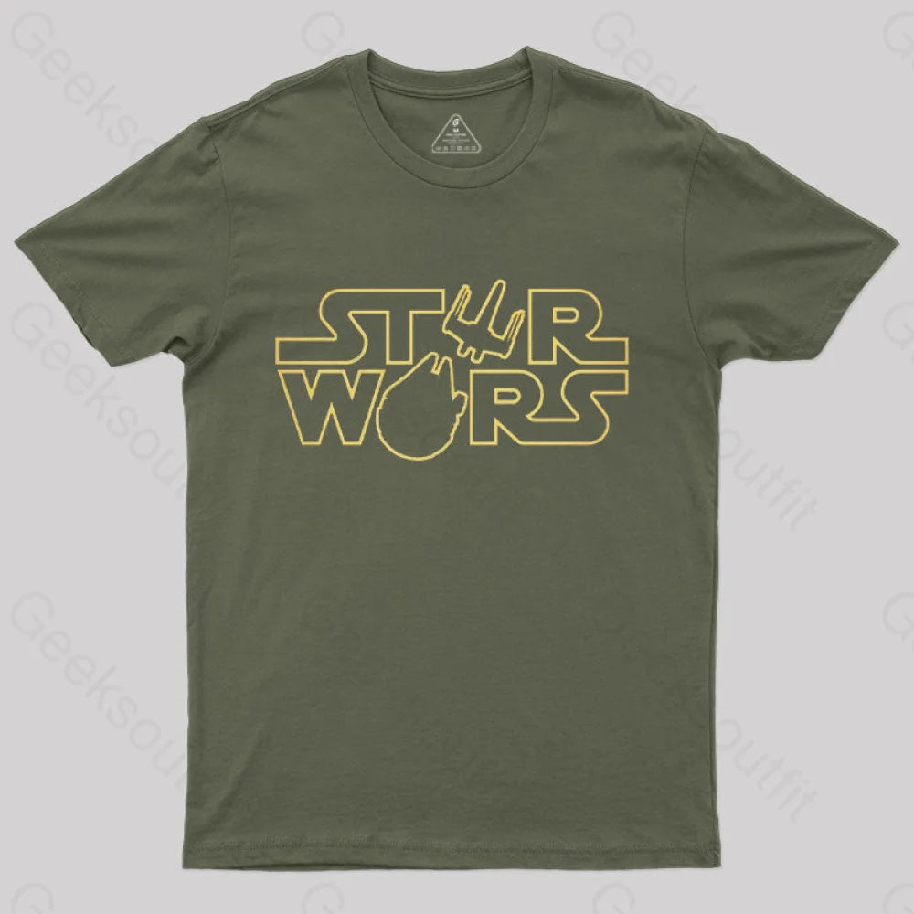 Space Si-Fi T-Shirt Army Green / S