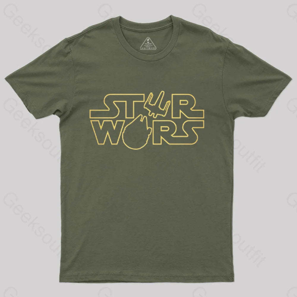 Space Si-Fi T-Shirt Army Green / S