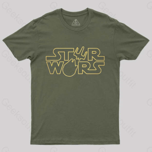 Space Si-Fi T-Shirt Army Green / S