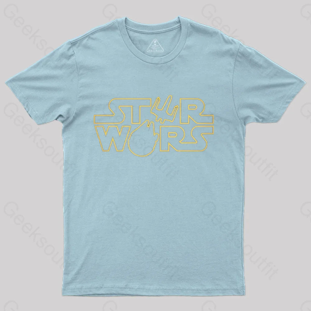Space Si-Fi T-Shirt Light Blue / S