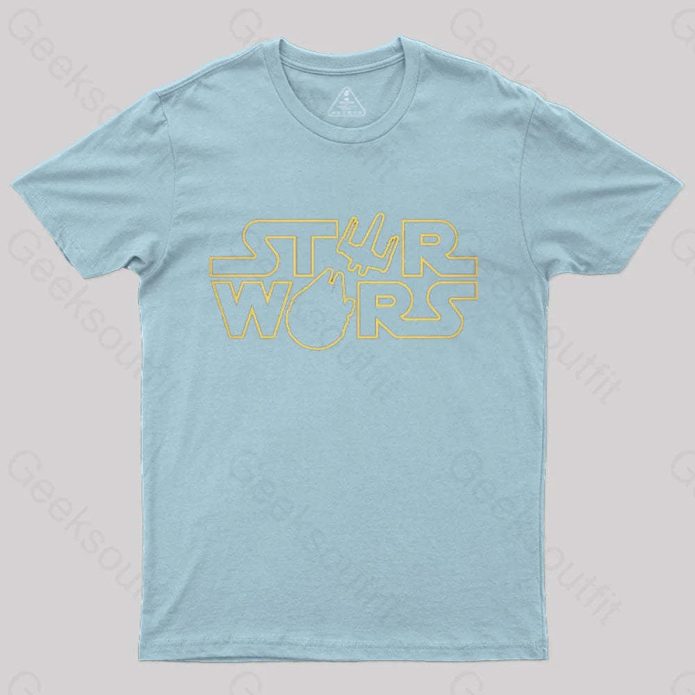 Space Si-Fi T-Shirt Light Blue / S