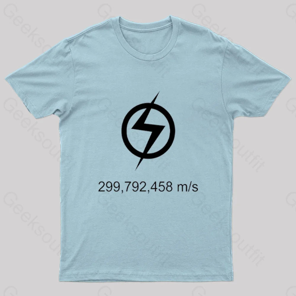 Speed Of Light Nerd T-Shirt Blue / S