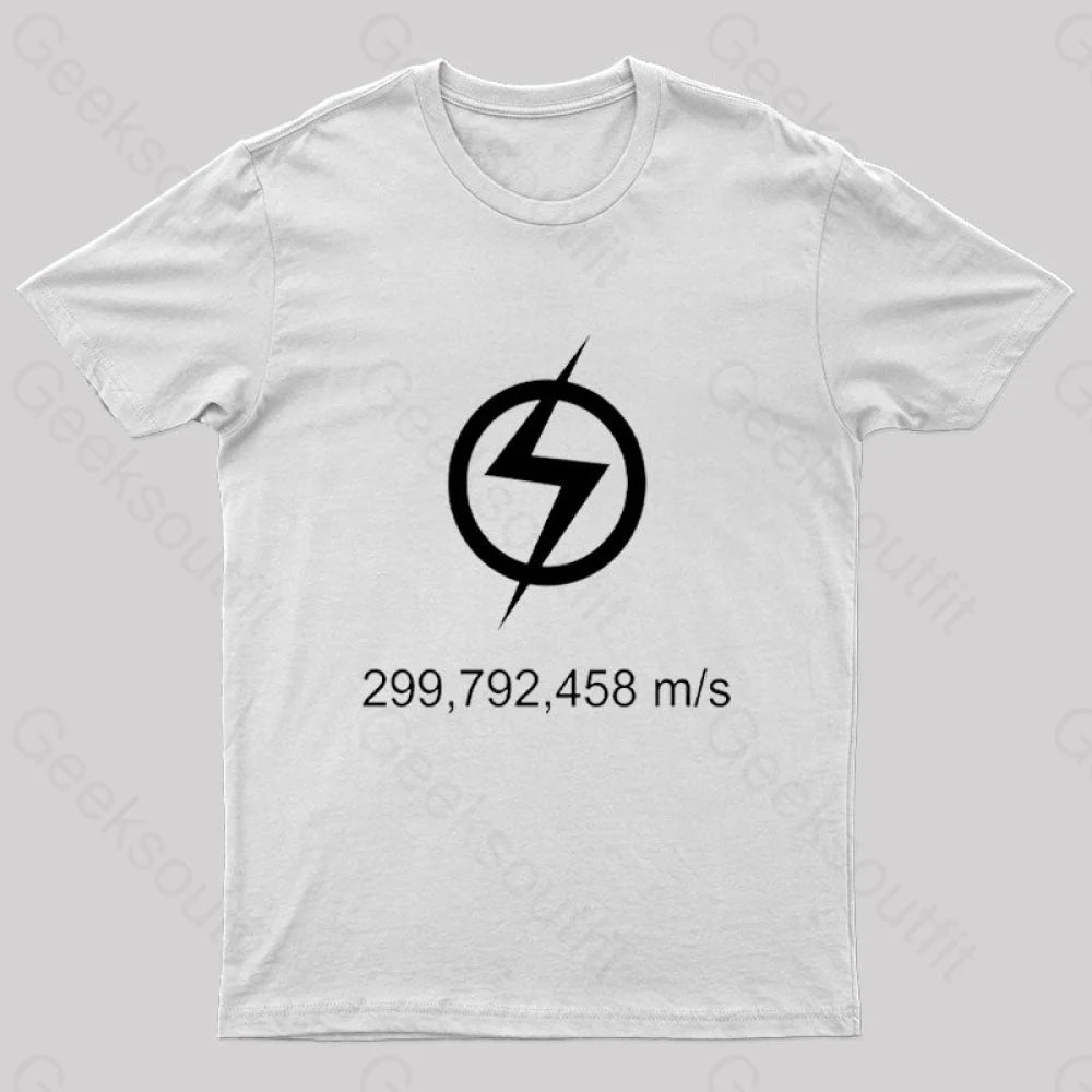 Speed Of Light Nerd T-Shirt White / S