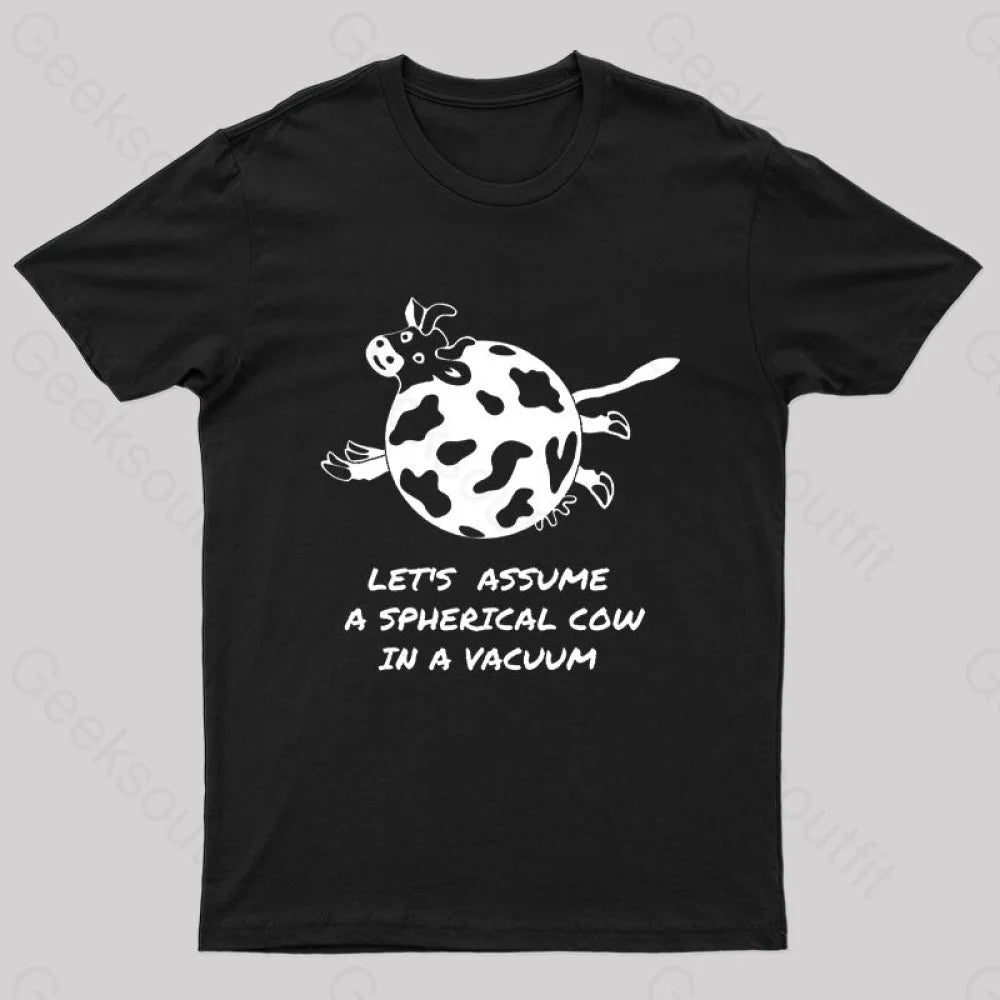 Spherical Cow Nerd T-Shirt Black / S