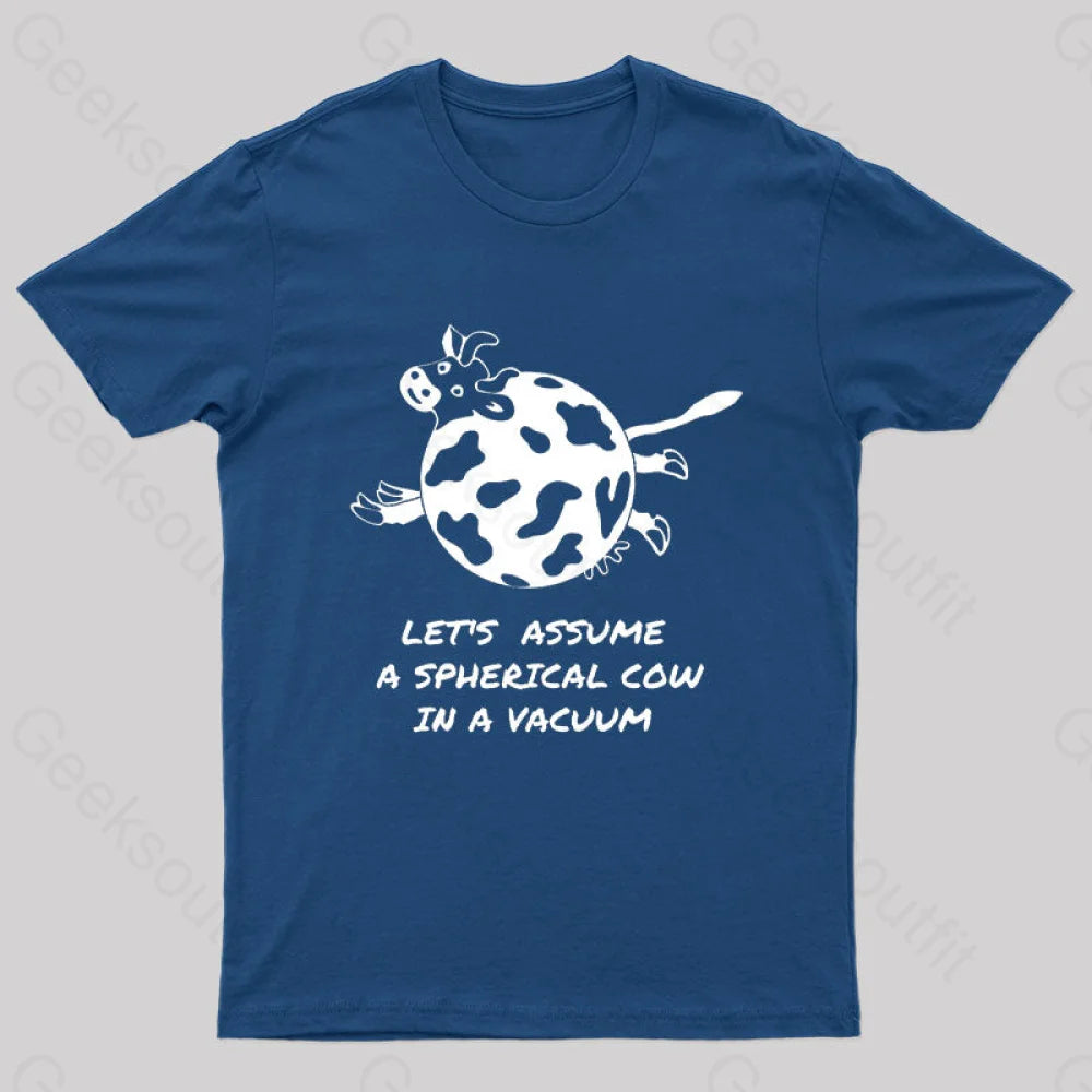 Spherical Cow Nerd T-Shirt Navy / S