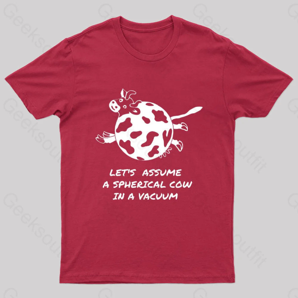 Spherical Cow Nerd T-Shirt Red / S