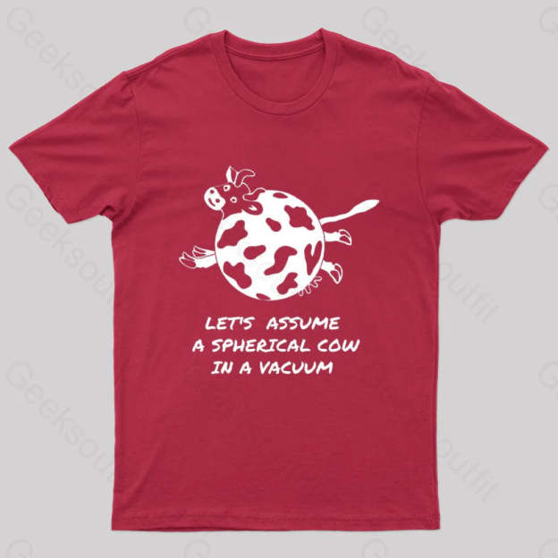 Spherical Cow Nerd T-Shirt Red / S