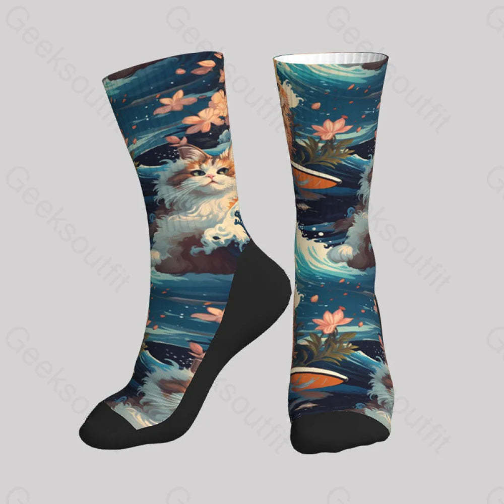 Splash And Cat Men’s Socks