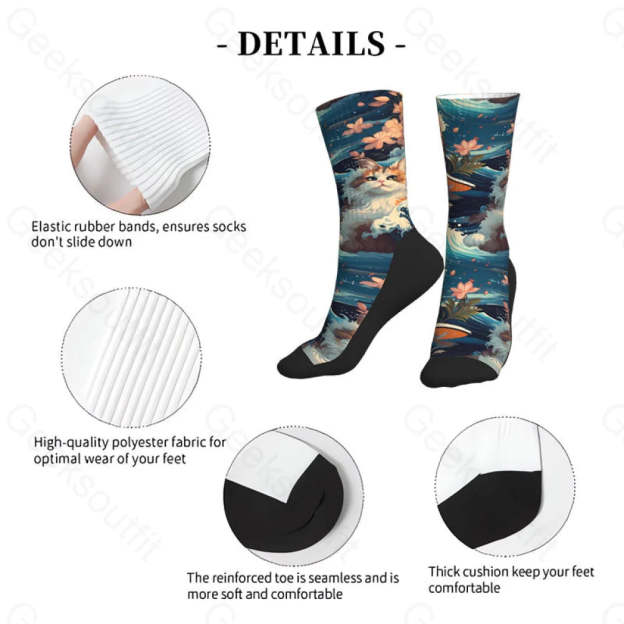 Splash And Cat Men’s Socks