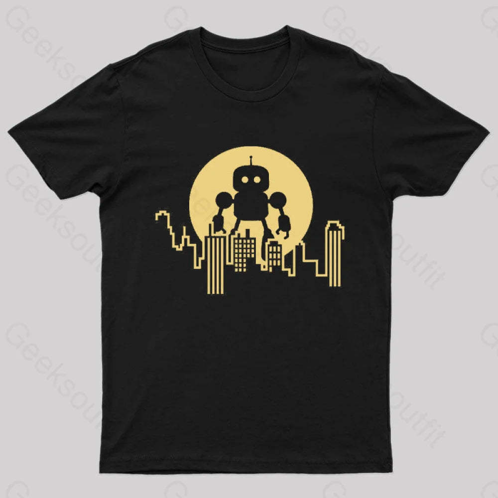 Standing Tall Over The City T-Shirt Black / S