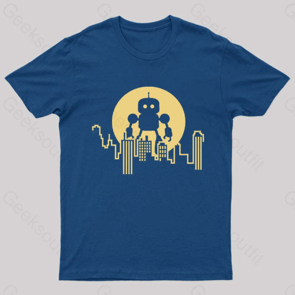 Standing Tall Over The City T-Shirt Navy / S