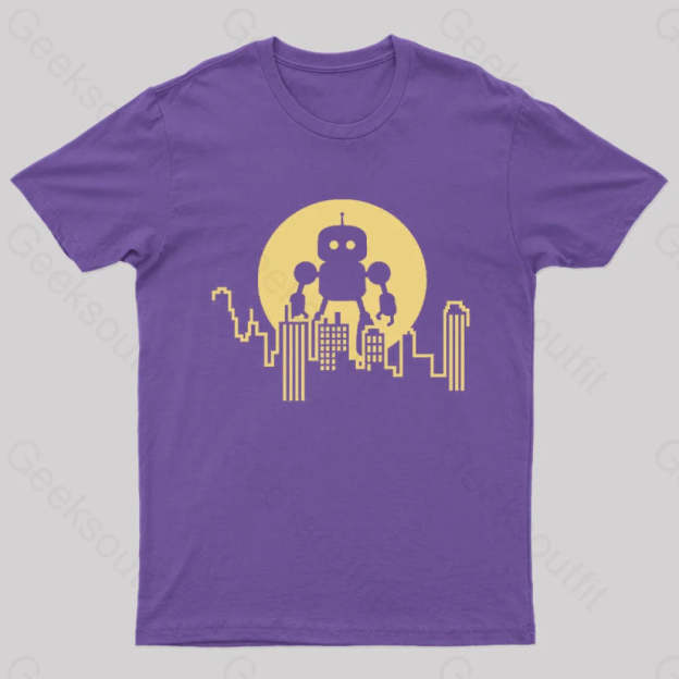 Standing Tall Over The City T-Shirt Purple / S