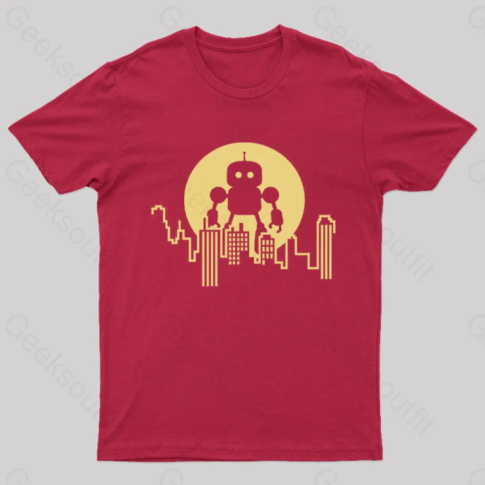 Standing Tall Over The City T-Shirt Red / S