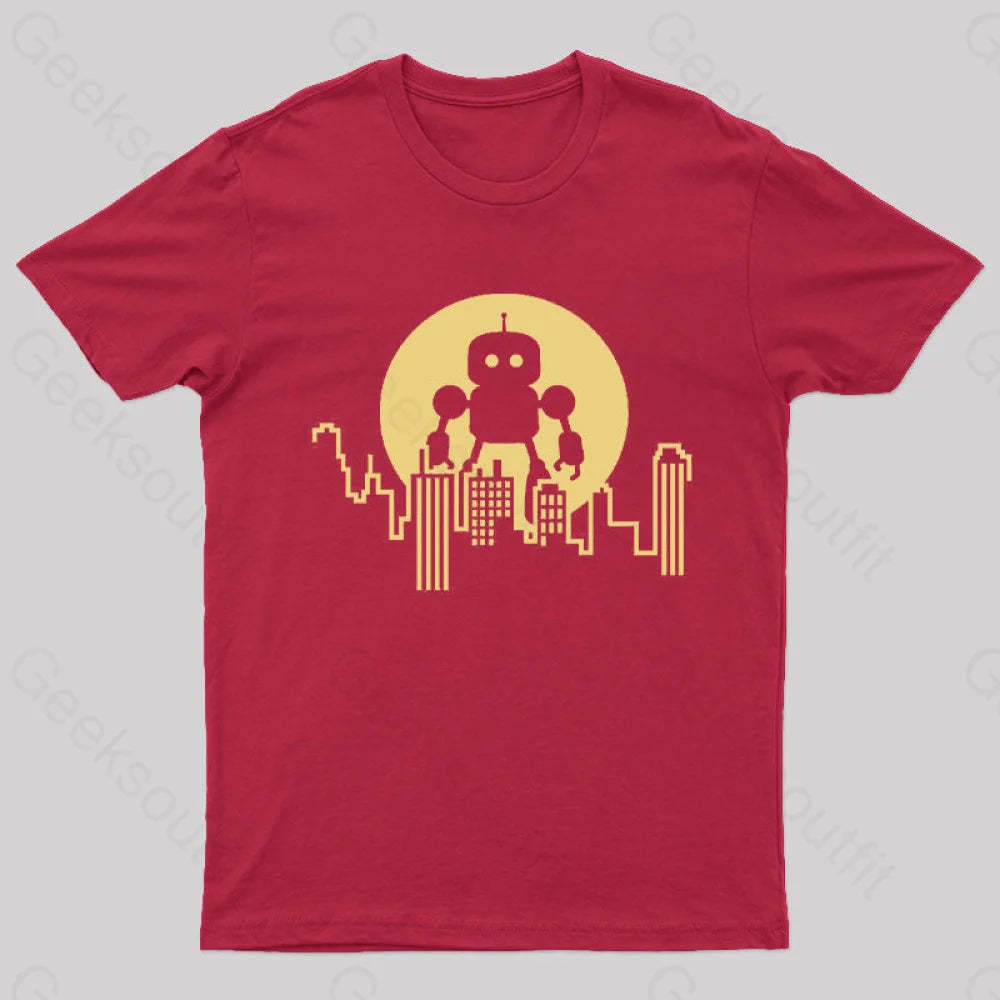 Standing Tall Over The City T-Shirt Red / S