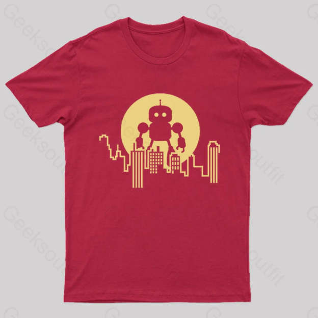 Standing Tall Over The City T-Shirt Red / S