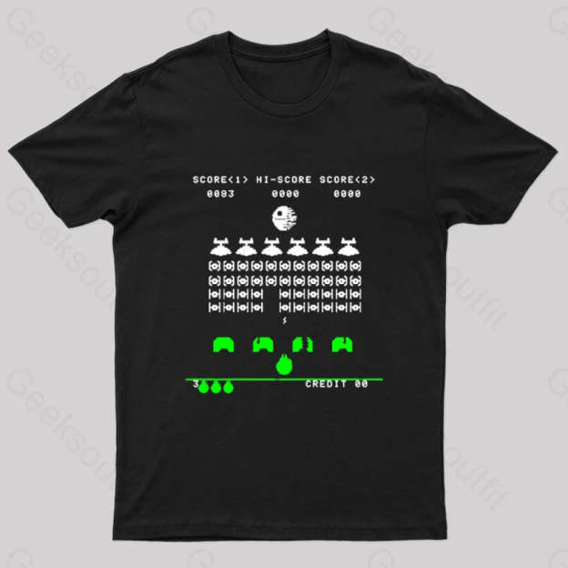 Star Invaders Geek T-Shirt Black / S