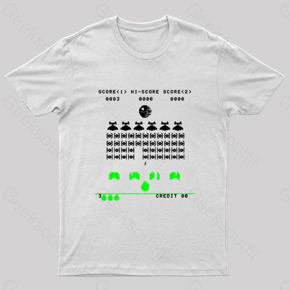 Star Invaders Geek T-Shirt White / S