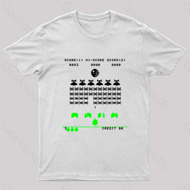 Star Invaders Geek T-Shirt White / S