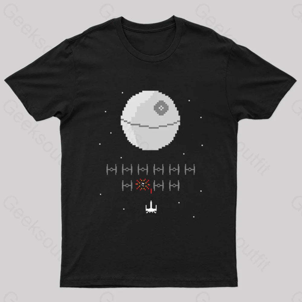 Star Invaders Nerd T-Shirt Black / S