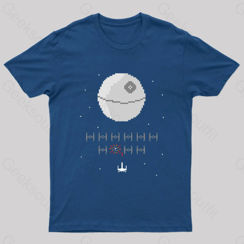 Star Invaders Nerd T-Shirt Navy / S