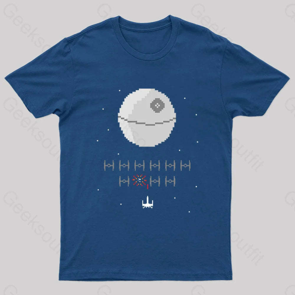 Star Invaders Nerd T-Shirt Navy / S