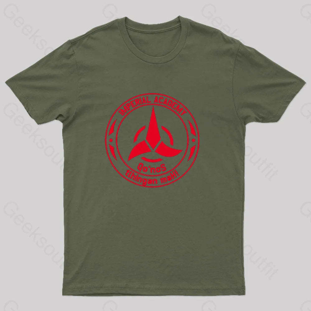 Star Trek Discovery Qo’nos Klingon Academy T-Shirt Army Green / S