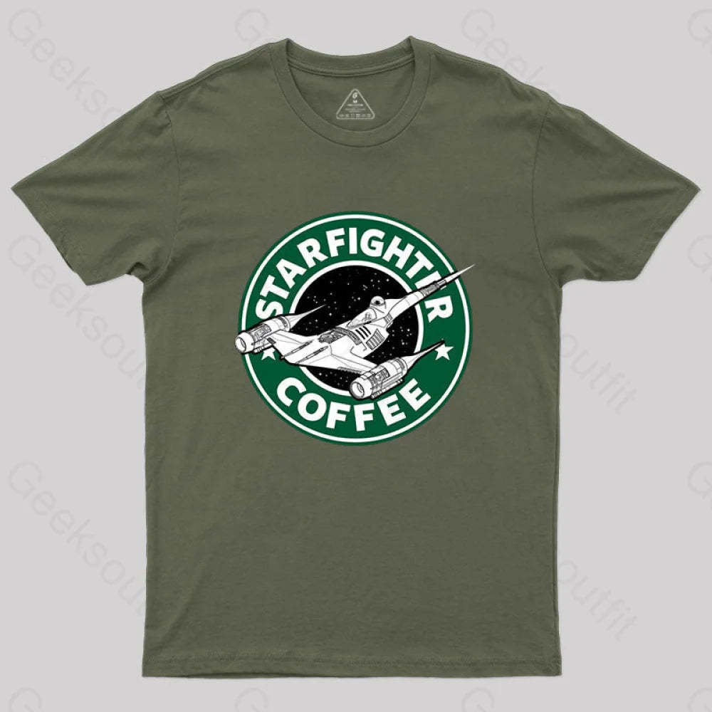Starfighter Coffee T-Shirt Army Green / S