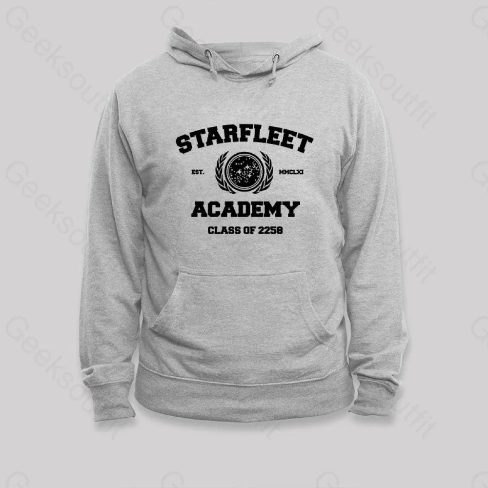 Starfleet Acadmey Class Of 2258 White Hoodie Grey / S