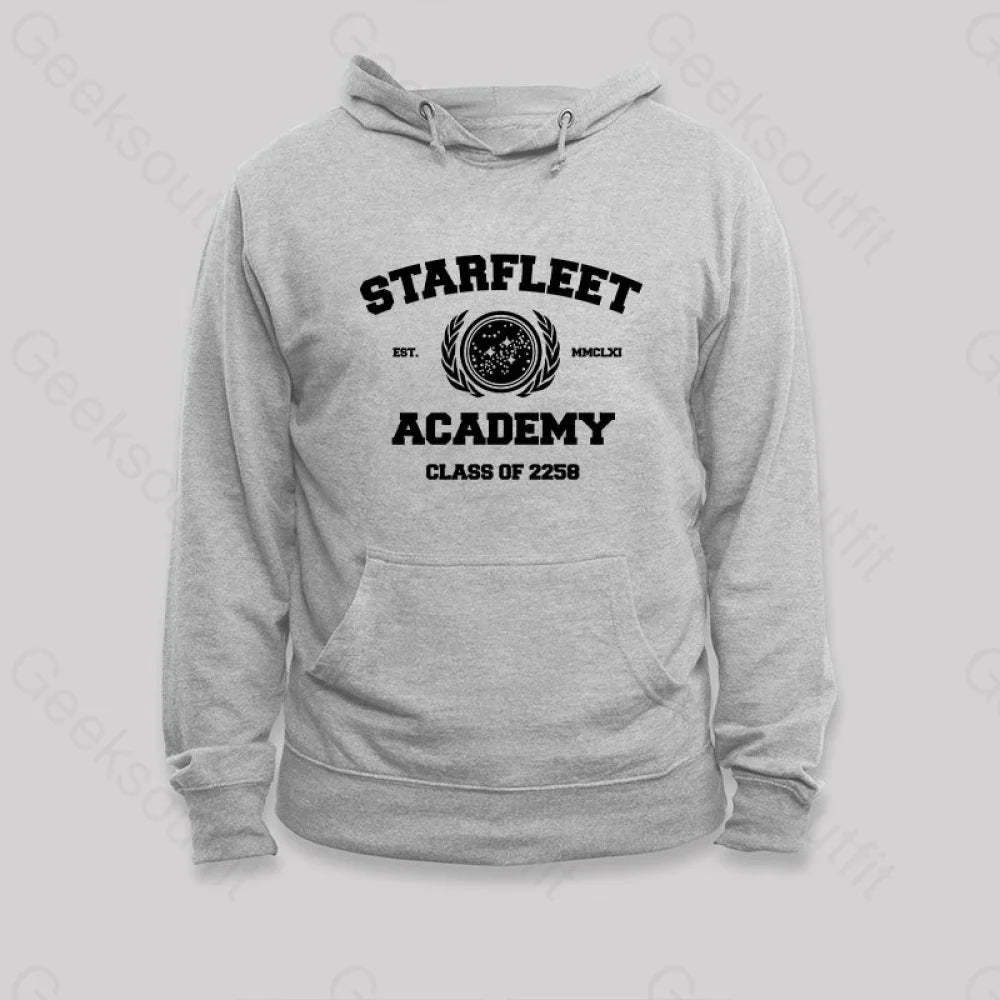Starfleet Acadmey Class Of 2258 White Hoodie Grey / S