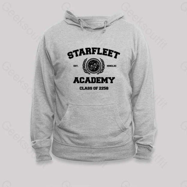 Starfleet Acadmey Class Of 2258 White Hoodie Grey / S