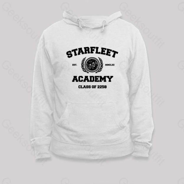 Starfleet Acadmey Class Of 2258 White Hoodie / S