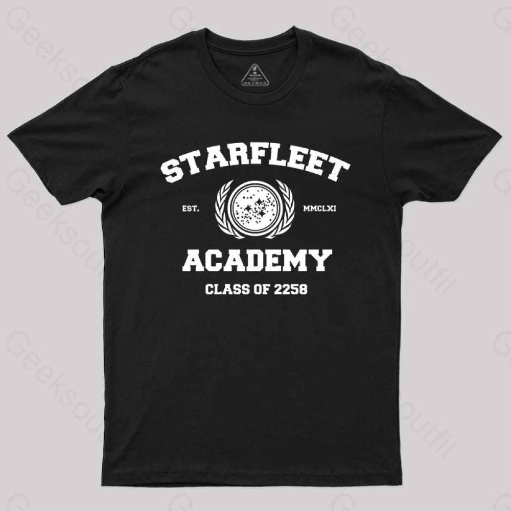 Starfleet Acadmey Class Of 2258 White T-Shirt Black / S