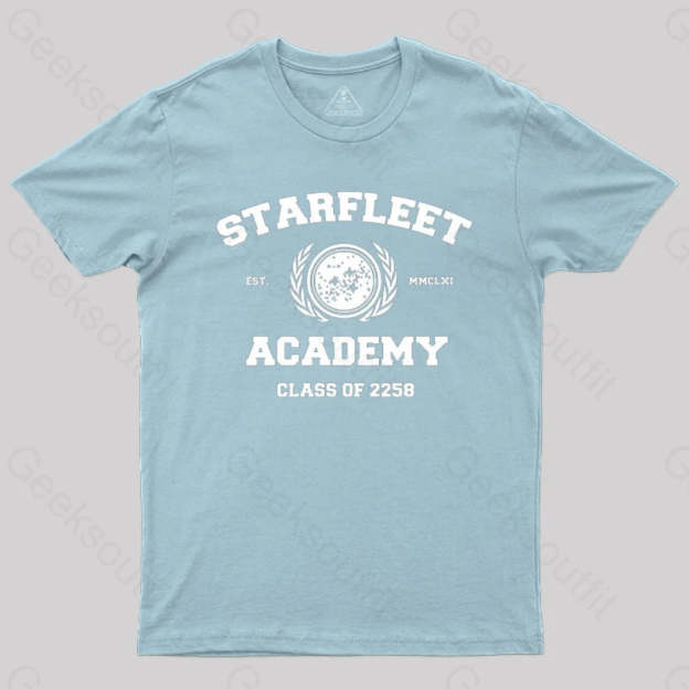 Starfleet Acadmey Class Of 2258 White T-Shirt Light Blue / S